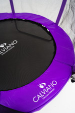 С внешней сеткой Calviano Батут пружинный с защитной сеткой  140 см - 4,5ft OUTSIDE master purple