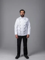 Китель классический с кантом с пуклями белый  XXXL