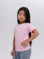 Футболка базовая детская для девочек розовая   98