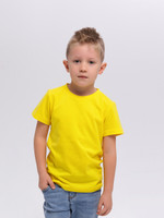 Футболка базовая детская для мальчиков желтая 160гр  146
