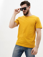 Мужская базовая футболка горчичная Texdress  XXL