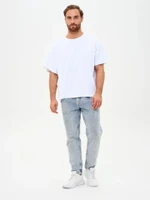 Оверсайз футболка мужская белая 180гр XXL