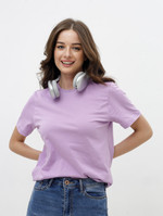 Женская базовая футболка сиреневая Texdress  XXXL