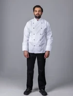 Китель классический с пуклями белый  XXXL
