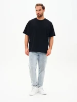 Оверсайз футболка мужская черная 180гр XXL