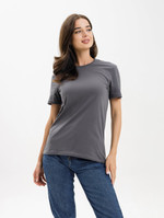 Женская базовая футболка тёмно-серый графит Texdress  6XL