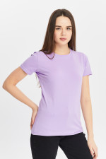 Футболка женская приталеная сиреневая  XXXL