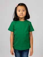 Футболка базовая детская для девочек зеленая 160гр  98