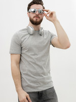 Мужская базовая футболка серый меланж Texdress  5XL