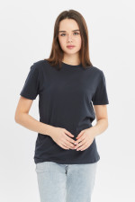 Футболка женская прямого кроя тёмно-серая  XXXL