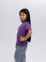 Футболка базовая детская для девочек фиолетовая 160гр  98