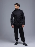 Китель повара с дышащими вставками черный  XXXL