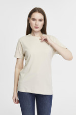 Футболка женская прямого кроя пастельно-бежевый  XXXL