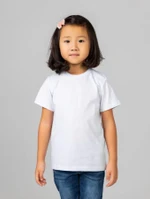 Футболка базовая детская для девочек белая 160гр  110