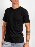 Футболка базовая черная 150гр/м  6XL