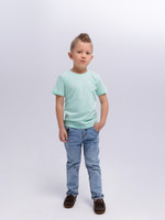 Футболка базовая детская для мальчиков мятная 160гр  98