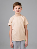 Футболка базовая детская для мальчиков телесная 160гр  98