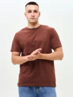 Мужская базовая футболка коричневый шоколад Texdress  XXS