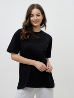 Футболка женская оверсайз черная  XL