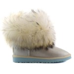 Женские угги Ugg Fox Fur White Metallic I DO