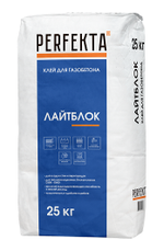 Клей для газобетона Лайтблок, Perfekta, 25 кг