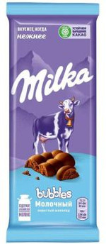 Шоколад Милка (Milka) Bubbles молочный 76 гр х 16 шт., флоу-пак
