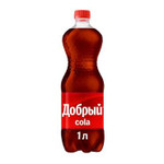 Напиток безалкогольный сильногазированный Добрый Кола, 1л х 12 шт