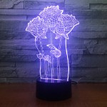 3D светильник розы
