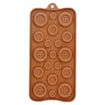 Форма для шоколада силиконовая ПУГОВКИ, 19 ячеек 21*10,5 см