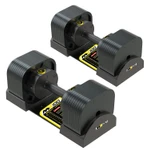 Гантель регулируемая MX Select MX100 EVO, эргономичная прорезиненная рукоять, вес 5.9-45.4 кг, 1 шт