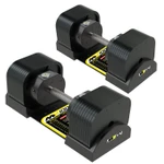 Гантель регулируемая MX Select MX100 EVO, рифленая стальная рукоять, вес 5.9-45.4 кг, 1 шт