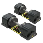 Гантель регулируемая MX Select MX55 EVO, рифленая стальная рукоять, вес 4.9-25.3 кг, 1 шт