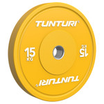 Диск бамперный Tunturi Platinum, желтый, 15 кг