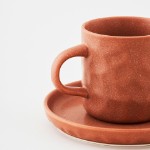 Чашка с блюдцем Old Clay матовая розовая 250мл