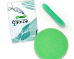 Спонж для умывания, прессованный, косметический, 1 шт. зеленый