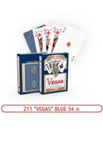 Карты игр/ №211 “VEGAS” BLUE (12х12) 54 л.