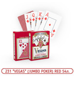 Карты игр. №231 “VEGAS” (JUMBO POKER) RED (12х12) 54 л.