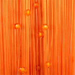 3м Нитяная штора однотонная с ромбами оранжевая №3, плотная