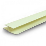 Профиль соединительный пвх (h-образный) 10х3000 мм светло-жёлтый