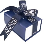 Коробка для Обручальные кольца - ювелирные футляры с логотипом вашего бренда Alfa Gold Box KKM2