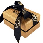 Коробка для Обручальные кольца - ювелирные футляры с логотипом вашего бренда Alfa Gold Box KLCK2