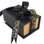 Коробка для Обручальные кольца - ювелирные футляры с логотипом вашего бренда Alfa Gold Box KLM2