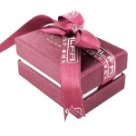 Коробка для Обручальные кольца - ювелирные футляры с логотипом вашего бренда Alfa Gold Box KRCK2