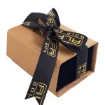 Коробка для Обручальные кольца - ювелирные футляры с логотипом вашего бренда Alfa Gold Box KRM2