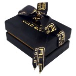 Коробка для Обручальные кольца - ювелирные футляры с логотипом вашего бренда Alfa Gold Box KST2