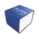 Кольцевая коробка - ювелирные футляры с логотипом вашего бренда Alfa Gold Box RM01