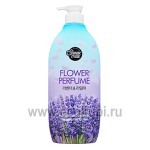 Корейский парфюмированный гель для душа лаванда Kerasys Shower Mate Flower Perfume Body Wash Lavender 900 мл