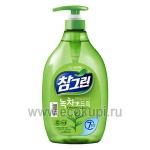 Корейское средство для мытья посуды овощей и фруктов зеленый чай CJ LION Chamgreen Green Tea 960 мл