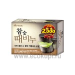 Корейское отшелушивающее и очищающее мыло для тела c древесным углем MUKUNGHWA Charcoal Body Soap 100 гр