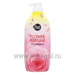 Корейский парфюмированный гель для душа роза Kerasys Shower Mate Flower Perfume Body Wash Rose 900 мл